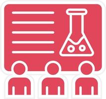 chemie seminar pictogramstijl vector