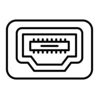 pictogramstijl hdmi-poort vector