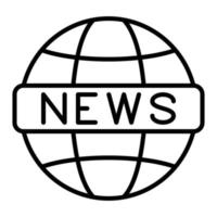 pictogramstijl wereldwijd nieuws vector