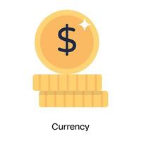een schaalbaar plat icoon van valuta vector