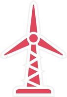 windturbine pictogramstijl vector