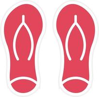 teenslippers pictogramstijl vector