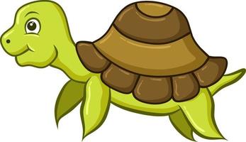 kleine zeeschildpad geïsoleerde afbeelding karakter vector