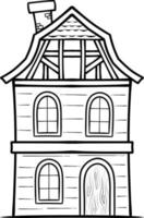 huis kleurplaat voor kinderen illustratie vector