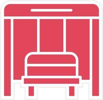 bushalte pictogramstijl vector
