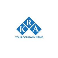 kra brief logo ontwerp op witte achtergrond. kra creatieve initialen brief logo concept. kra-briefontwerp. vector