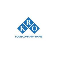 kro brief logo ontwerp op witte achtergrond. kro creatieve initialen brief logo concept. kro brief ontwerp. vector