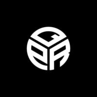QPR brief logo ontwerp op zwarte achtergrond. qpr creatieve initialen brief logo concept. qpr-briefontwerp. vector