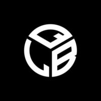 qlb brief logo ontwerp op zwarte achtergrond. qlb creatieve initialen brief logo concept. qlb-briefontwerp. vector