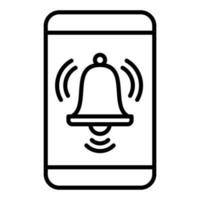 smartphone alarm pictogramstijl vector