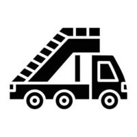 pictogramstijl ladderwagen vector