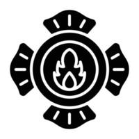 brandweerman badge pictogramstijl vector