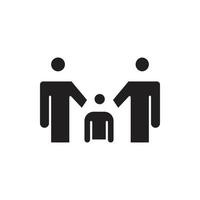 familie vector silhouet voor website symboolpictogram