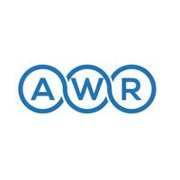 aw brief logo ontwerp op witte achtergrond. awr creatieve initialen brief logo concept. awr brief ontwerp. vector