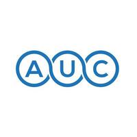 AU brief logo ontwerp op witte achtergrond. auc creatieve initialen brief logo concept. auc brief ontwerp. vector