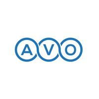 avo brief logo ontwerp op witte achtergrond. avo creatieve initialen brief logo concept. avo brief ontwerp. vector