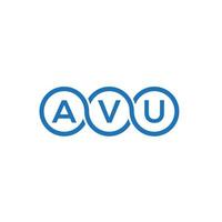 avu brief logo ontwerp op witte achtergrond. avu creatieve initialen brief logo concept. avu brief ontwerp. vector