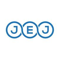 JJ brief logo ontwerp op witte achtergrond. jej creatieve initialen brief logo concept. jej brief ontwerp. vector