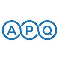 apq brief logo ontwerp op witte achtergrond. apq creatieve initialen brief logo concept. apq brief ontwerp. vector