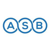 asb brief logo ontwerp op witte achtergrond. asb creatieve initialen brief logo concept. asb brief ontwerp. vector