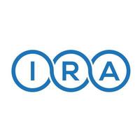 ira brief logo ontwerp op witte achtergrond. ira creatieve initialen brief logo concept. ira-briefontwerp. vector