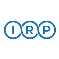 IRP brief logo ontwerp op witte achtergrond. irp creatieve initialen brief logo concept. irp-briefontwerp. vector