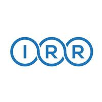 IRR brief logo ontwerp op witte achtergrond. irr creatieve initialen brief logo concept. irr brief ontwerp. vector