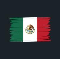 Mexicaanse vlag penseelstreken. nationale vlag vector