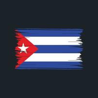 Cuba vlag penseelstreken. nationale vlag vector