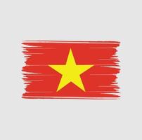 Vietnamese vlag penseelstreken. nationale vlag vector