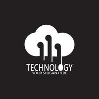 technologie logo ontwerp vector sjabloon