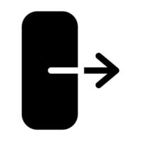 glyph-pictogram uitloggen vector