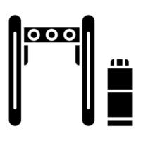 boarding gate glyph icon vector