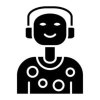 dj glyph-pictogram vector