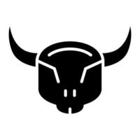 stier schedel glyph icoon vector