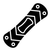 snowboard glyph icoon vector