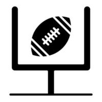 Amerikaans voetbal glyph-pictogram vector