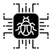 glyph-pictogram voor cyberaanval vector