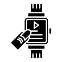 smartwatch glyph-pictogram vector