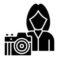 cameraman glyph-pictogram vector