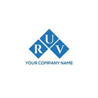 ruv brief logo ontwerp op witte achtergrond. ruv creatieve initialen brief logo concept. ruv brief ontwerp. vector