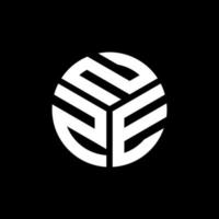 NZE brief logo ontwerp op zwarte achtergrond. nze creatieve initialen brief logo concept. nze brief ontwerp. vector