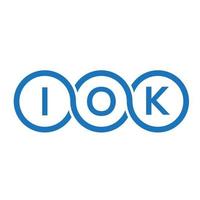 iok brief logo ontwerp op witte achtergrond. iok creatieve initialen brief logo concept. iok brief ontwerp. vector