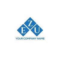 ezu brief logo ontwerp op witte achtergrond. ezu creatieve initialen brief logo concept. ezu-briefontwerp. vector
