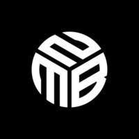 NMB brief logo ontwerp op zwarte achtergrond. NMB creatieve initialen brief logo concept. nmb brief ontwerp. vector