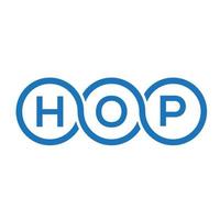 hop brief logo ontwerp op witte achtergrond. hop creatieve initialen brief logo concept. hop brief ontwerp. vector