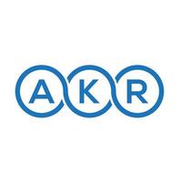 Akr brief logo ontwerp op witte achtergrond. akr creatieve initialen brief logo concept. akr-briefontwerp. vector