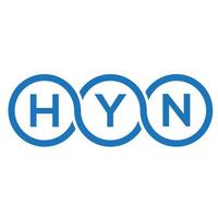 hyn brief logo ontwerp op witte achtergrond. hyn creatieve initialen brief logo concept. hyn brief ontwerp. vector