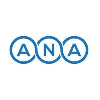 ana brief logo ontwerp op witte achtergrond. ana creatieve initialen brief logo concept. een briefontwerp. vector