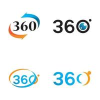 360 graden vector iconen ontwerpsjabloon